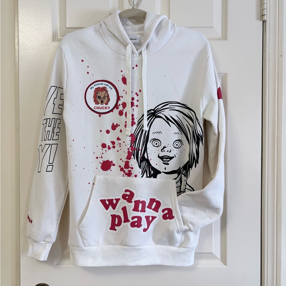 MAD Engine White Chucky Graphic Hoodie | Sz S